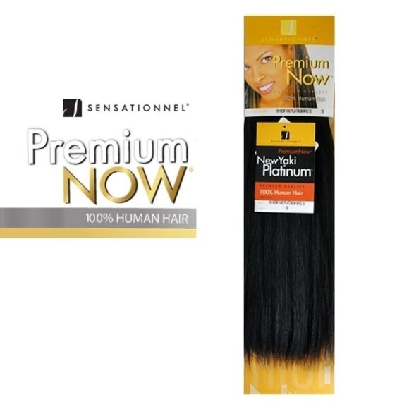 Real Premium Now Yaki Platinum 100% Human Hair Weave S1B/33 Dark Brown New - Picture 2 of 6